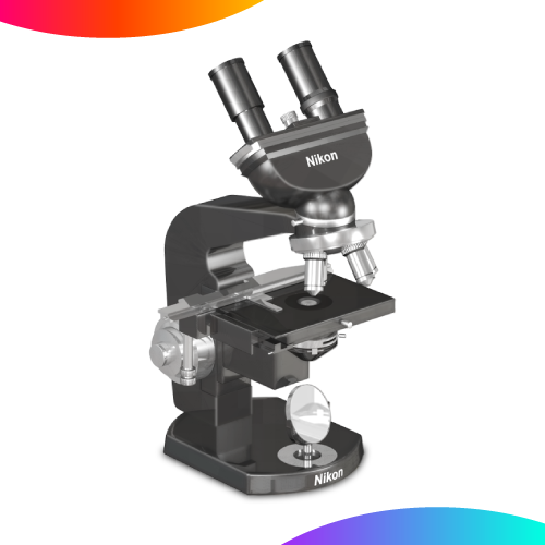S Мікроскоп. Бінокулярний мікроскоп з механічним столиком, представлений наприкінці 1960-х років.